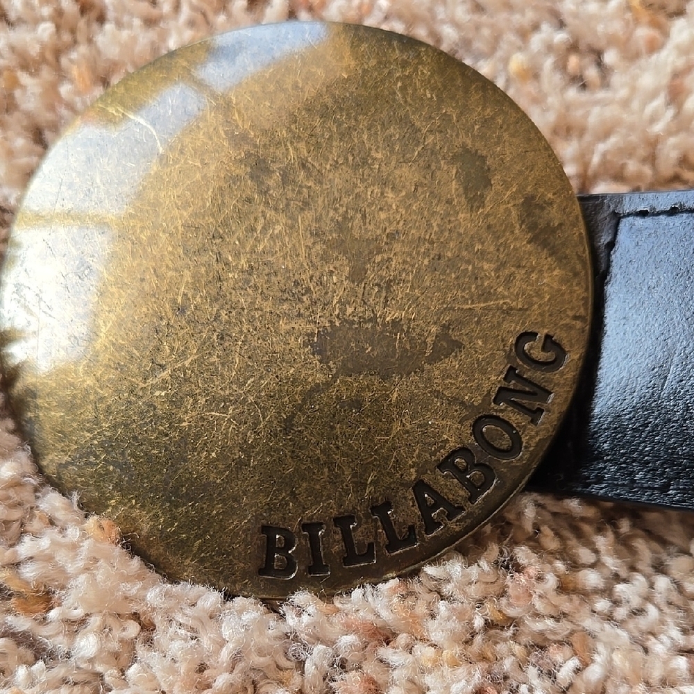 Billabong Black Braided Belt, s/med, euc - Picture 3 of 4